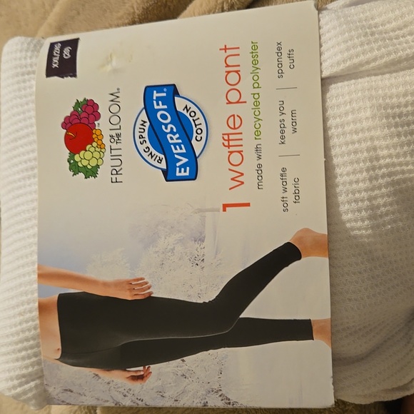 Fruit of the Loom Women's Eversoft Waffle Thermal Pants, Sizes XXL/2XG NWT - Picture 2 of 2